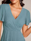 "Grace" Flutter Sleeve High-Low Dress