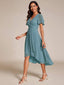 "Grace" Flutter Sleeve High-Low Dress