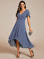 "Grace" Flutter Sleeve High-Low Dress