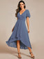 "Grace" Flutter Sleeve High-Low Dress