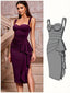 "Gia" Sculpted Midi Dress