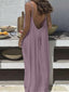 CoastalEase™ Backless Flowy Maxi Dress