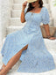 Lily" Puff Sleeve Floral Dress