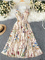 "Meadow Muse" Floral Satin Maxi Dress