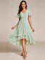 "Grace" Flutter Sleeve High-Low Dress