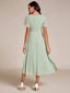 "Grace" Flutter Sleeve High-Low Dress