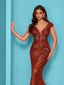 "Zyrelle" Beaded Lace Evening Gown