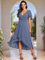 "Grace" Flutter Sleeve High-Low Dress