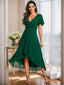 "Grace" Flutter Sleeve High-Low Dress