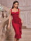 "Gia" Sculpted Midi Dress