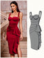 "Gia" Sculpted Midi Dress