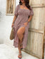 Lily" Puff Sleeve Floral Dress