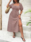 Lily" Puff Sleeve Floral Dress