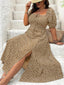 Lily" Puff Sleeve Floral Dress