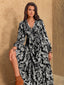 "Thalorie" Boho Paisley Maxi Dress