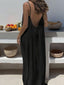 CoastalEase™ Backless Flowy Maxi Dress