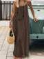 CoastalEase™ Backless Flowy Maxi Dress