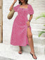 Lily" Puff Sleeve Floral Dress