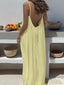 CoastalEase™ Backless Flowy Maxi Dress