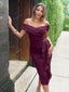 "Valentina" Off-Shoulder Peplum Bodycon Dress