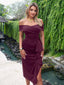 "Valentina" Off-Shoulder Peplum Bodycon Dress