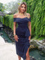 "Valentina" Off-Shoulder Peplum Bodycon Dress