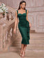 "Gia" Sculpted Midi Dress