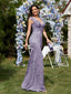"Zyrelle" Beaded Lace Evening Gown