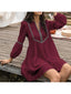 Solivra | Tribal Print Notched Neck Dress