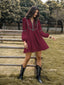 Solivra | Tribal Print Notched Neck Dress
