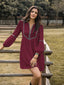 Solivra | Tribal Print Notched Neck Dress