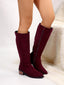 "Hazel" Suede Western Boots