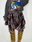 Taryn | Asymmetrical Plaid Grunge Skirt