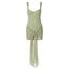 Luvoria | Corset Lace Mini Dress with Side Drape