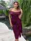 "Viv" Off-Shoulder Peplum Midi