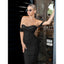 "Anabelle" Sculpted Off-Shoulder Midi