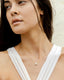 “Solace” Round Halo Pendant Necklace