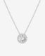 “Solace” Round Halo Pendant Necklace