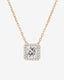 “Halo” Square Pendant Necklace