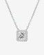 “Halo” Square Pendant Necklace
