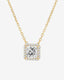 “Halo” Square Pendant Necklace