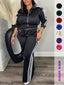 “Nova” Zip-Up Striped Track Set