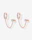 "Nova" CZ Chain Cuff Earrings