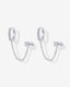 "Nova" CZ Chain Cuff Earrings