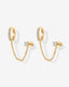 "Nova" CZ Chain Cuff Earrings