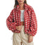 Teddy Grid Zip Jacket