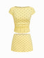 The “Phoebe” Polka Dot Crop Top & Mini Skirt Set