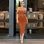 "Anabelle" Sculpted Off-Shoulder Midi