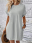 Aurelia | Round Neck Short Sleeve Mini Dress