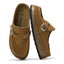 "Bruno" Suede Buckle Clogs
